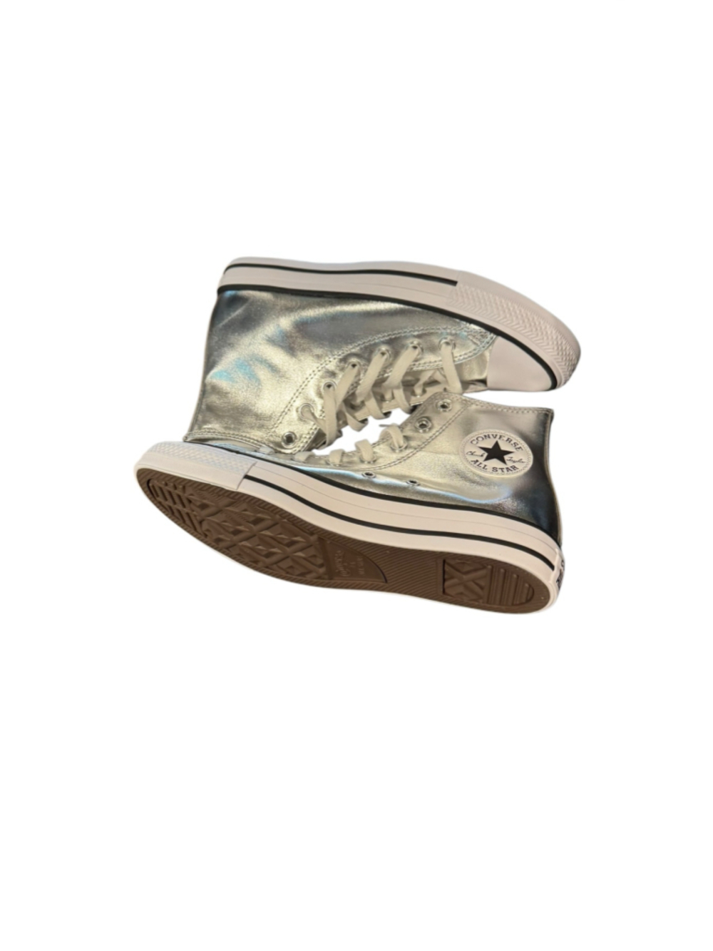 Women's Converse silver High Top Sneakers Size 8